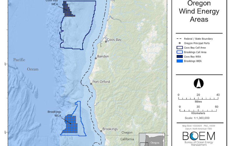 BOEM Finalizes Offshore Wind Energy Areas In Oregon | WorkBoat